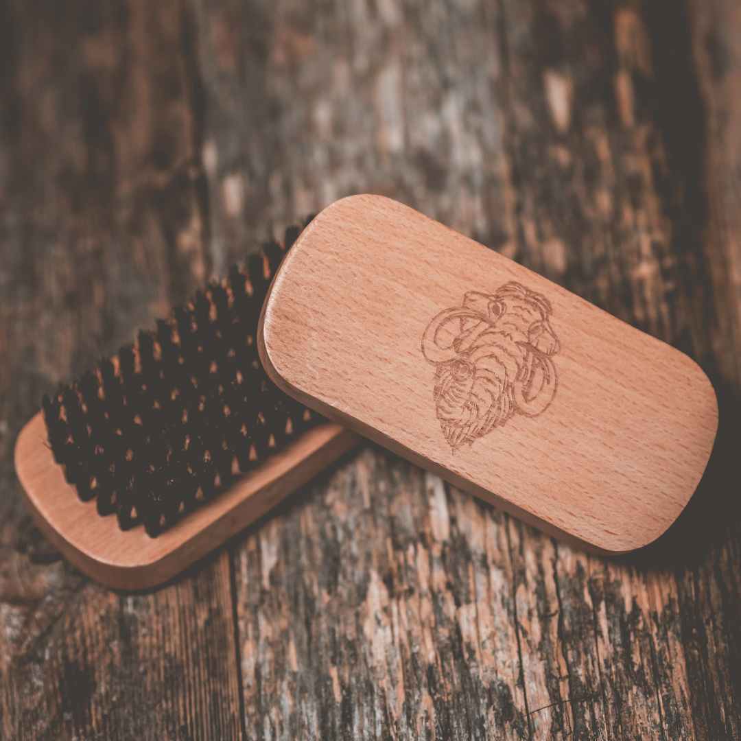 MBC Boar's Hair Brush from Mammoth Beard Co - Premium Natural Beard Grooming Brush